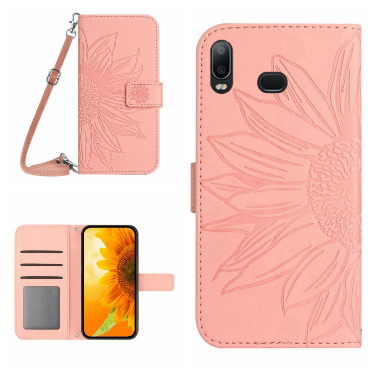 Skin Feel Custodia per cellulare in pelle con motivo a fiori di sole, For Samsung Galaxy A10S/M01S, For Samsung Galaxy A12 4G/A12 5G/M12/F12