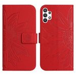 Skin Feel Custodia per cellulare in pelle con motivo a fiori di sole, For Samsung Galaxy A13 4G, For Samsung Galaxy A13 5G