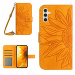 Skin Feel Custodia per cellulare in pelle con motivo a fiori di sole, For Samsung Galaxy A13 4G, For Samsung Galaxy A13 5G