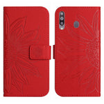 Skin Feel Custodia per cellulare in pelle con motivo a fiori di sole, For Samsung Galaxy A20S, For Samsung Galaxy A22 4G