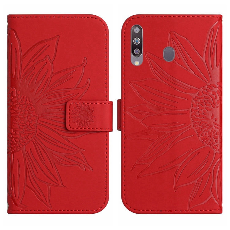 Skin Feel Custodia per cellulare in pelle con motivo a fiori di sole, For Samsung Galaxy A20S, For Samsung Galaxy A22 4G