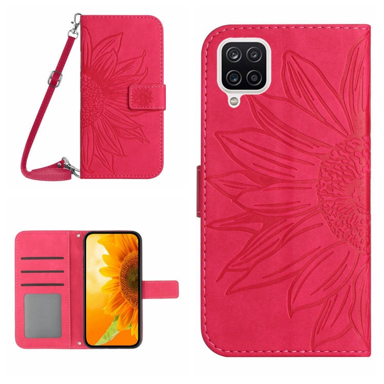 Skin Feel Custodia per cellulare in pelle con motivo a fiori di sole, For Samsung Galaxy A20S, For Samsung Galaxy A22 4G