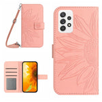 Skin Feel Custodia per cellulare in pelle con motivo a fiori di sole, For Samsung Galaxy A22 5G, For Samsung Galaxy A23