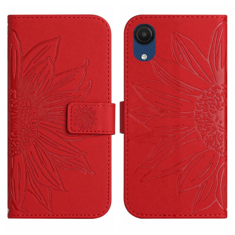 Skin Feel Custodia per cellulare in pelle con motivo a fiori di sole, For Samsung Galaxy A23E, For Samsung Galaxy A30/A20/M10S
