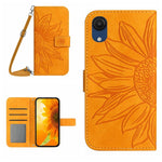 Skin Feel Custodia per cellulare in pelle con motivo a fiori di sole, For Samsung Galaxy A23E, For Samsung Galaxy A30/A20/M10S