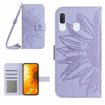 Skin Feel Custodia per cellulare in pelle con motivo a fiori di sole, For Samsung Galaxy A23E, For Samsung Galaxy A30/A20/M10S