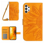 Skin Feel Custodia per cellulare in pelle con motivo a fiori di sole, For Samsung Galaxy A32 4G, For Samsung Galaxy A32 5G