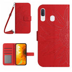 Skin Feel Custodia per cellulare in pelle con motivo a fiori di sole, For Samsung Galaxy A33 5G, For Samsung Galaxy A40