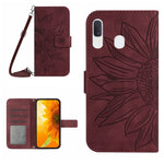 Skin Feel Custodia per cellulare in pelle con motivo a fiori di sole, For Samsung Galaxy A33 5G, For Samsung Galaxy A40