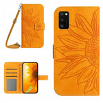 Skin Feel Custodia per cellulare in pelle con motivo a fiori di sole, For Samsung Galaxy A41 EU Edition, For Samsung Galaxy A42 5G