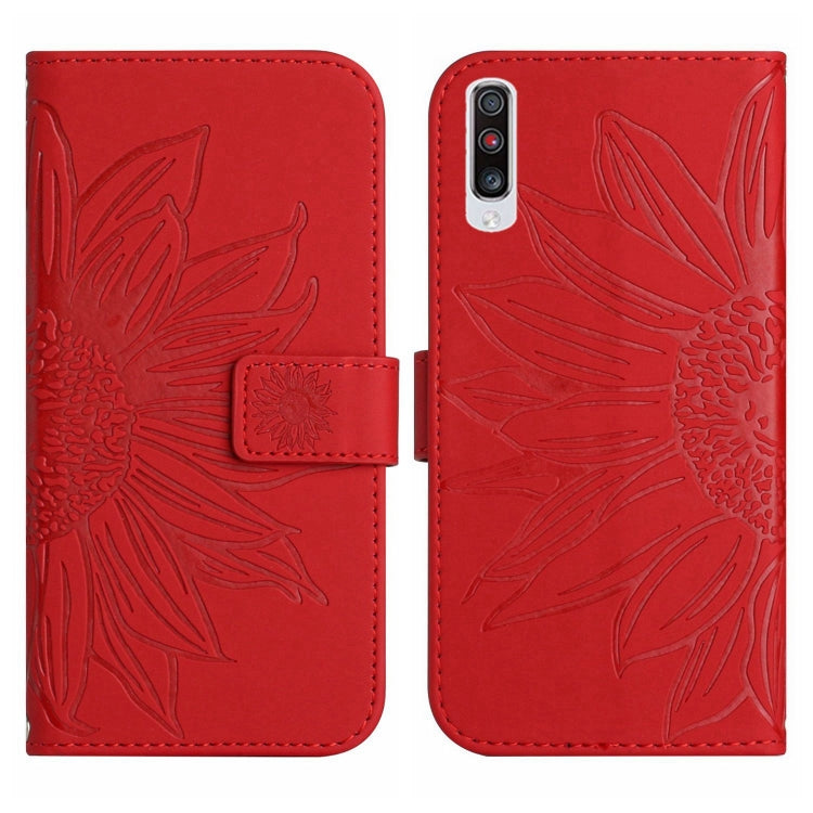 Skin Feel Custodia per cellulare in pelle con motivo a fiori di sole, For Samsung Galaxy A50/A50S/A30S, For Samsung Galaxy A51 5G