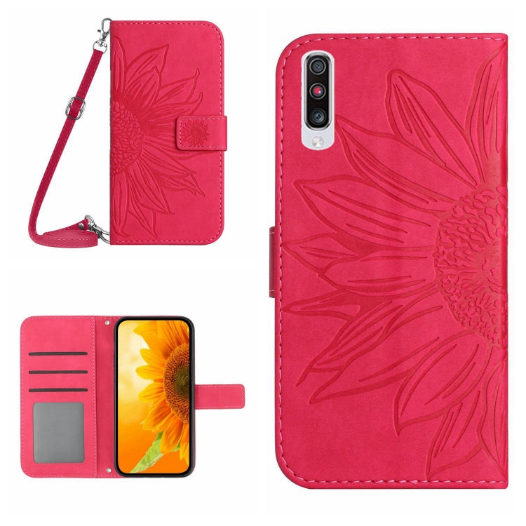 Skin Feel Custodia per cellulare in pelle con motivo a fiori di sole, For Samsung Galaxy A50/A50S/A30S, For Samsung Galaxy A51 5G