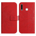 Skin Feel Custodia per cellulare in pelle con motivo a fiori di sole, For Samsung Galaxy A70E, For Samsung Galaxy A71