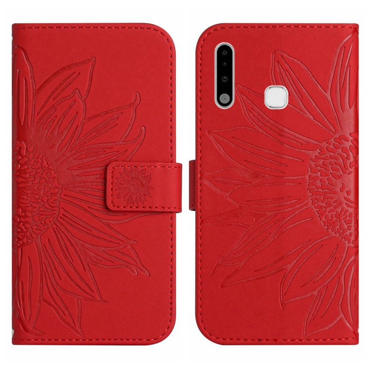 Skin Feel Custodia per cellulare in pelle con motivo a fiori di sole, For Samsung Galaxy A70E, For Samsung Galaxy A71