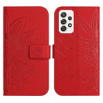 Skin Feel Custodia per cellulare in pelle con motivo a fiori di sole, For Samsung Galaxy A73 5G, For Samsung Galaxy A81/Note10 Lite