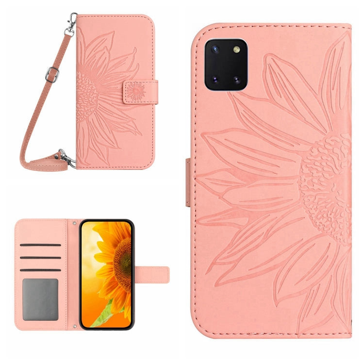 Skin Feel Custodia per cellulare in pelle con motivo a fiori di sole, For Samsung Galaxy A73 5G, For Samsung Galaxy A81/Note10 Lite