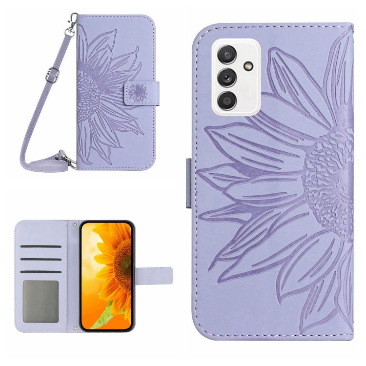 Skin Feel Custodia per cellulare in pelle con motivo a fiori di sole, For Samsung Galaxy A82 5G, For Samsung Galaxy A91/S10 Lite