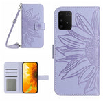 Skin Feel Custodia per cellulare in pelle con motivo a fiori di sole, For Samsung Galaxy A82 5G, For Samsung Galaxy A91/S10 Lite