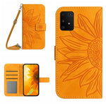 Skin Feel Custodia per cellulare in pelle con motivo a fiori di sole, For Samsung Galaxy A82 5G, For Samsung Galaxy A91/S10 Lite