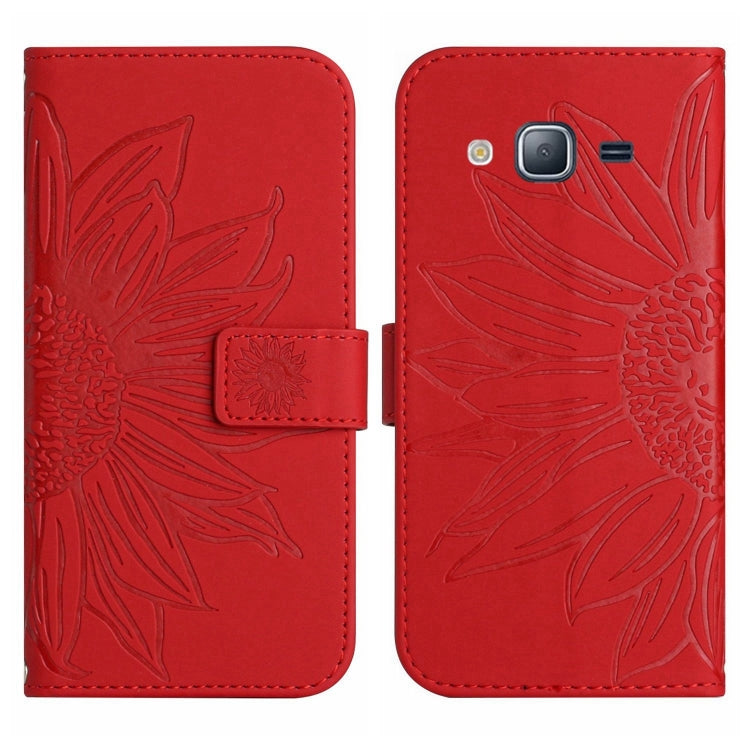 Skin Feel Custodia per cellulare in pelle con motivo a fiori di sole, For Samsung Galaxy J2 Prime, For Samsung Galaxy M10/A10