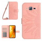 Skin Feel Custodia per cellulare in pelle con motivo a fiori di sole, For Samsung Galaxy J2 Prime, For Samsung Galaxy M10/A10