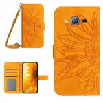 Skin Feel Custodia per cellulare in pelle con motivo a fiori di sole, For Samsung Galaxy J2 Prime, For Samsung Galaxy M10/A10