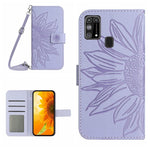 Skin Feel Custodia per cellulare in pelle con motivo a fiori di sole, For Samsung Galaxy M23 5G, For Samsung Galaxy M31/M21S