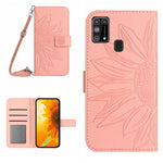 Skin Feel Custodia per cellulare in pelle con motivo a fiori di sole, For Samsung Galaxy M23 5G, For Samsung Galaxy M31/M21S