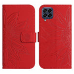 Skin Feel Custodia per cellulare in pelle con motivo a fiori di sole, For Samsung Galaxy M33 5G, For Samsung Galaxy M51