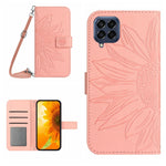 Skin Feel Custodia per cellulare in pelle con motivo a fiori di sole, For Samsung Galaxy M33 5G, For Samsung Galaxy M51