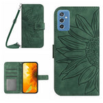 Skin Feel Custodia per cellulare in pelle con motivo a fiori di sole, For Samsung Galaxy M52 5G, For Samsung Galaxy M53 5G
