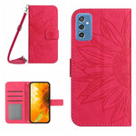 Skin Feel Custodia per cellulare in pelle con motivo a fiori di sole, For Samsung Galaxy M52 5G, For Samsung Galaxy M53 5G