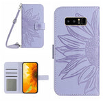 Skin Feel Custodia per cellulare in pelle con motivo a fiori di sole, For Samsung Galaxy Note 8, For Samsung Galaxy Note10