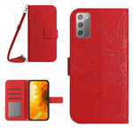 Skin Feel Custodia per cellulare in pelle con motivo a fiori di sole, For Samsung Galaxy Note10+, For Samsung Galaxy Note20
