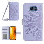 Skin Feel Custodia per cellulare in pelle con motivo a fiori di sole, For Samsung Galaxy Note20 Ultra, For Samsung Galaxy S7 Edge