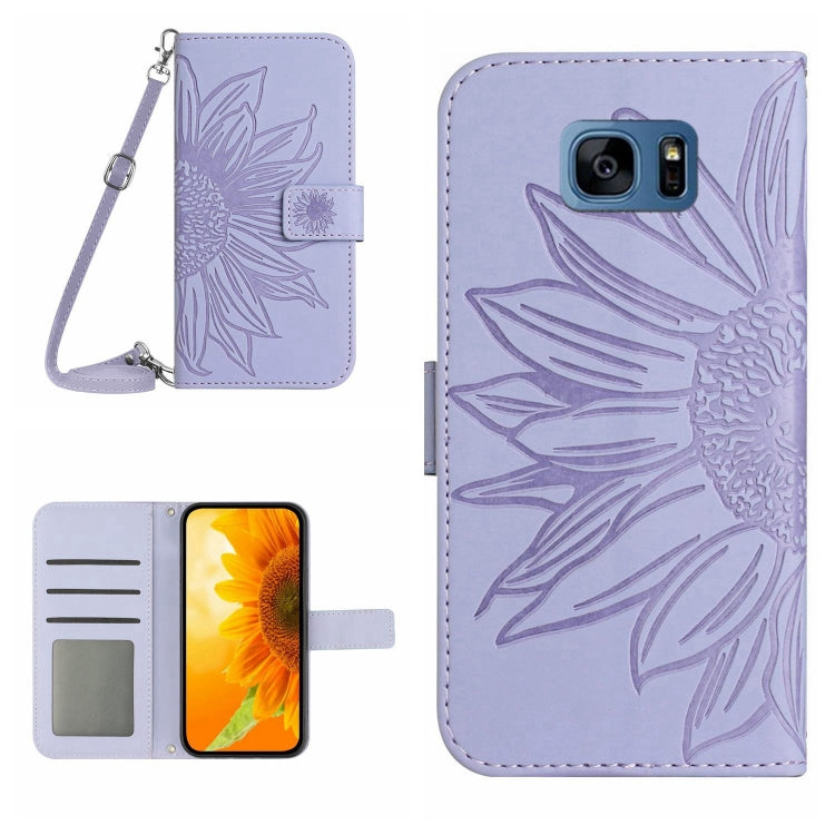 Skin Feel Custodia per cellulare in pelle con motivo a fiori di sole, For Samsung Galaxy Note20 Ultra, For Samsung Galaxy S7 Edge