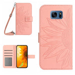 Skin Feel Custodia per cellulare in pelle con motivo a fiori di sole, For Samsung Galaxy Note20 Ultra, For Samsung Galaxy S7 Edge