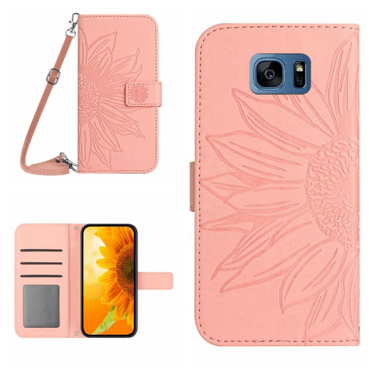 Skin Feel Custodia per cellulare in pelle con motivo a fiori di sole, For Samsung Galaxy Note20 Ultra, For Samsung Galaxy S7 Edge
