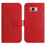 Skin Feel Custodia per cellulare in pelle con motivo a fiori di sole, For Samsung Galaxy S8, For Samsung Galaxy S8+