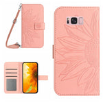 Skin Feel Custodia per cellulare in pelle con motivo a fiori di sole, For Samsung Galaxy S8, For Samsung Galaxy S8+