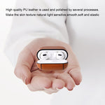 Custodia in pelle PU per AirPods Pro e 1/2 con moschettone