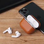 Custodia in pelle PU per AirPods Pro e 1/2 con moschettone