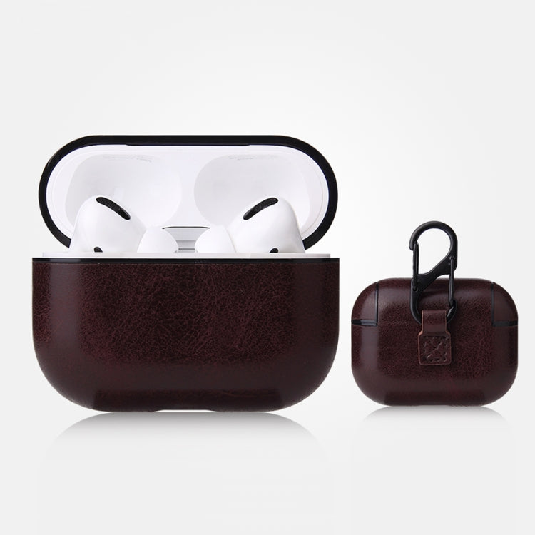 Custodia in pelle PU per AirPods Pro e 1/2 con moschettone