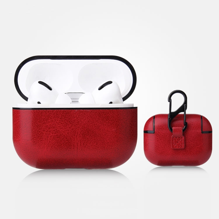 Custodia in pelle PU per AirPods Pro e 1/2 con moschettone