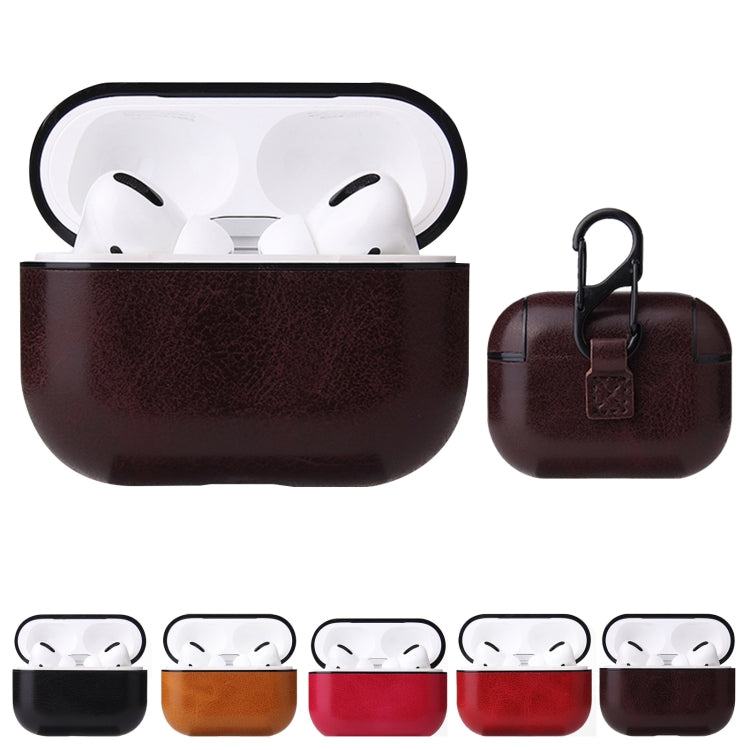 Custodia in pelle PU per AirPods Pro e 1/2 con moschettone
