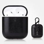 Custodia in pelle PU per AirPods Pro e 1/2 con moschettone