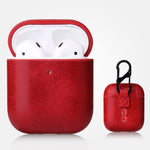 Custodia in pelle PU per AirPods Pro e 1/2 con moschettone