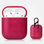 Custodia in pelle PU per AirPods Pro e 1/2 con moschettone