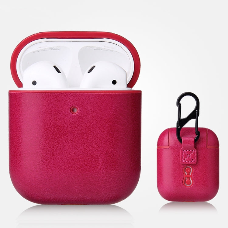 Custodia in pelle PU per AirPods Pro e 1/2 con moschettone
