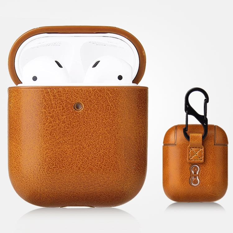 Custodia in pelle PU per AirPods Pro e 1/2 con moschettone